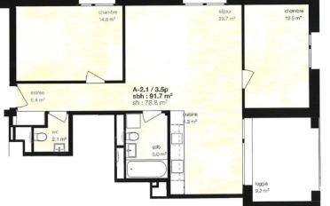 Apartment 3.5 rooms - image - 2