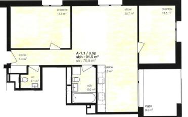 Wohnung 3.5 Zimmer - image - 1