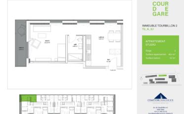 Wohnung 1.5 Zimmer - image - 3
