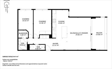 Appartement meublé 3.5 pièces - image - 15