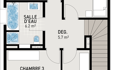 Maison contiguë 5.5 pièces - image - 6