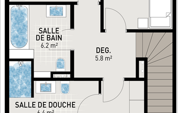 Maison contiguë 5.5 pièces - image - 7
