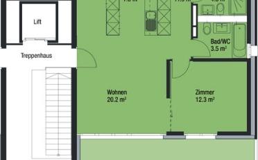 Attic flat 2.5 rooms - image - 7
